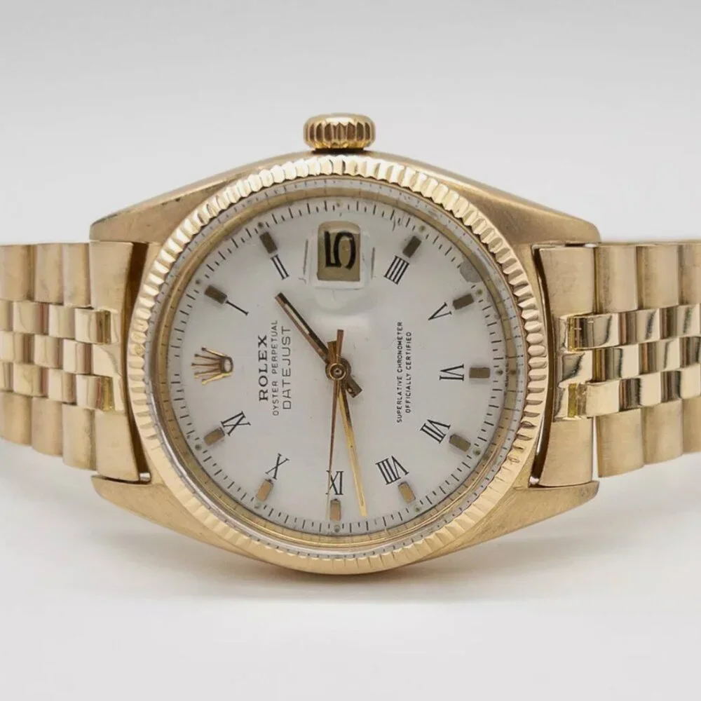 Mens Rolex 36mm 18k Yellow Gold Watch SERVICED